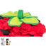 Snuffle mat in the shape of a strawberry - Enrichment toy for rabbits and rodents - 33 × 40 cm - Red