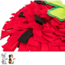Snuffelmat in vorm van een aardbei - Verrijkingspeelgoed voor konijnen en knaagdieren - 33 × 40 cm- Rood
