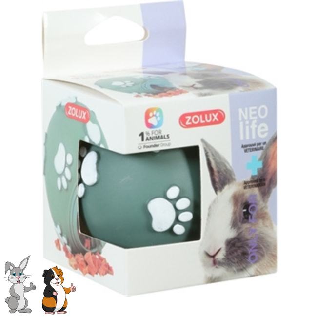 Neolife Rabbit Snack Ball Green 7 x 7 x 7 cm