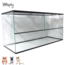 Zooply Glass terrarium for hamsters, gerbils, and mice - Residence with sliding doors - Ventilation grill - 150 x 50 x 50 cm - Black dried herbs for rabbits and rodents