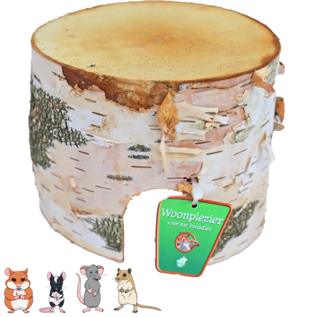 Rodent Birch House Round Small, 10 cm.