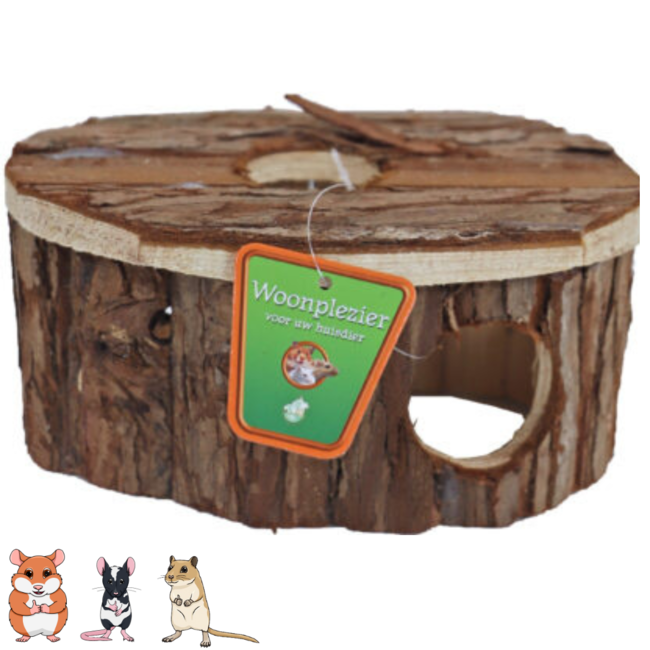 Bean Oval Natural Hamster House, 17 cm.