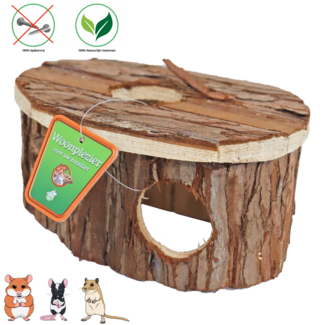 Bean Oval Natural Hamster House, 17 cm.