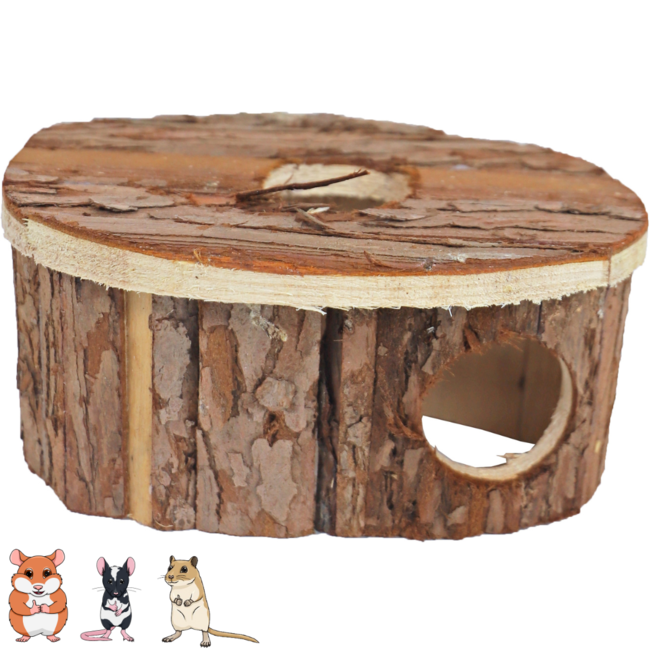 Bean Oval Natural Hamster House, 17 cm.
