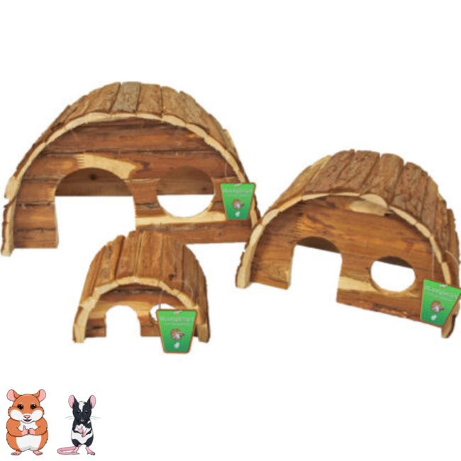 Bean Rodent House Half-Round Natural S, 15 cm.