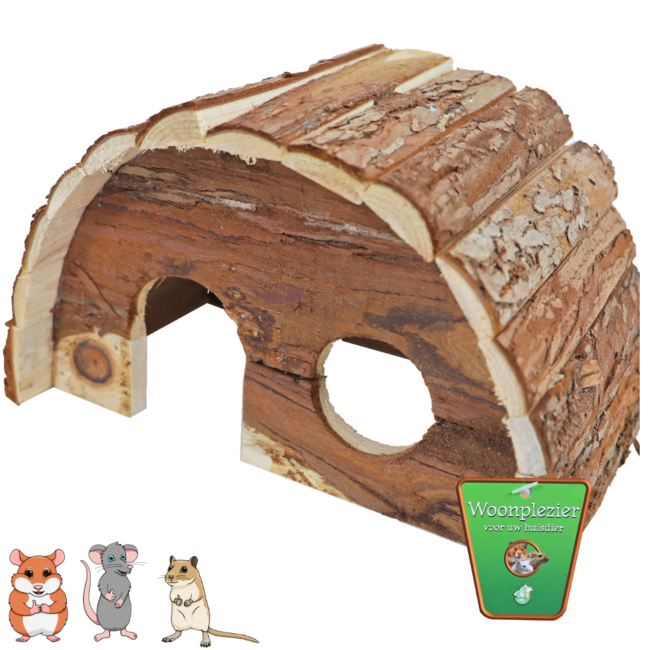 Bean Rodent House Semicircular Natural M, 25 cm.