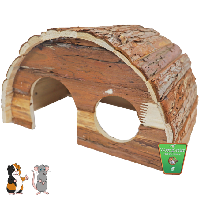 Bean Rodent House Half-Round Natural L, 36 cm.