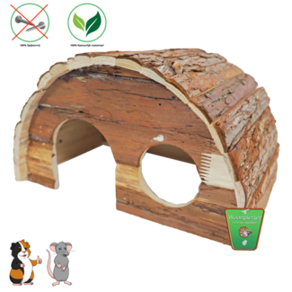 Bean Rodent House Half-Round Natural L, 36 cm.