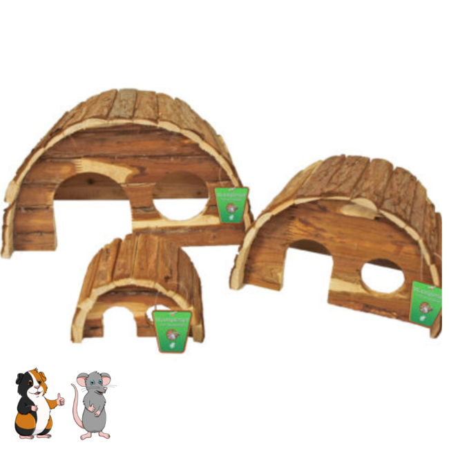 Bean Rodent House Half-Round Natural L, 36 cm.