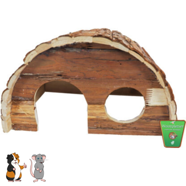 Bean Rodent House Half-Round Natural L, 36 cm.