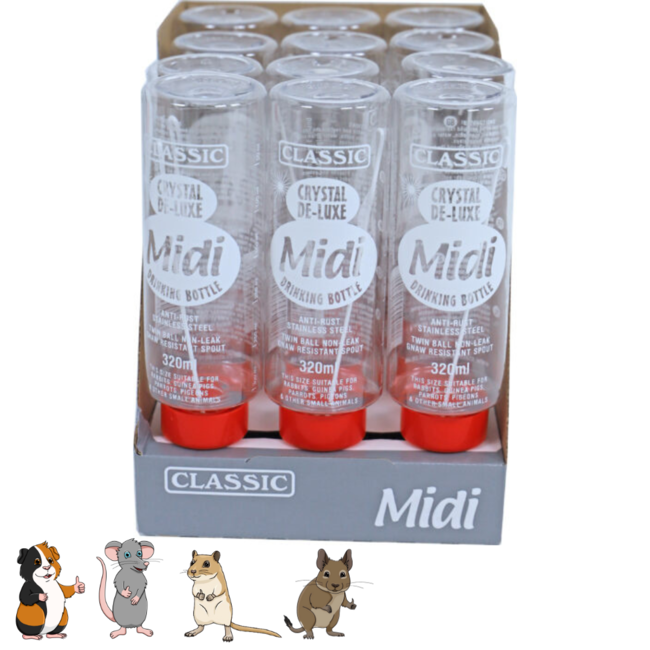 Classic water bottle for rodents - Plastic - 600 ml