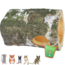Birch log 23 cm - Tunnel for rodents - 2-hole - Birch wood