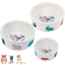 Boon hamster eetbak steen wit met pastel print, 7 cm