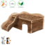 Ineke house with two entrances and roof terrace - Hutch for rabbits and guinea pigs - 38 × 25 × 50 cm - Bark wood