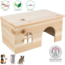Wooden hutch with flat roof for rabbits and guinea pigs - 40 × 20 × 23 cm - Wood