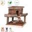 Huis Ida voor dwerghamsters, muizen en gerbils - Huis met twee verdiepingen en een schommel - 19 × 20 × 19 cm - Schorshout
