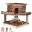 Ida House for dwarf hamsters, mice and gerbils - Two-storey house with a swing - 19 × 20 × 19 cm - Bark wood