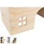 Wooden house with flat roof for guinea pigs and rats - 28 × 16 × 18 cm - Wood