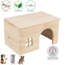 Wooden house with flat roof for guinea pigs and rats - 28 × 16 × 18 cm - Wood