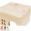 Wooden house with flat roof for golden hamsters, mice and gerbils - 15 × 12 × 15 cm - Wood