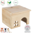 Wooden house with flat roof for golden hamsters, mice and gerbils - 15 × 12 × 15 cm - Wood