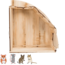 Corner House Jesper - Small house for golden hamsters, rats and gerbils - 30 × 13 × 21/21 cm - Bark wood