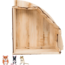 Corner House Jesper - Small house for dwarf hamsters, mice and gerbils - 21 × 10 × 15/15 cm - Bark wood