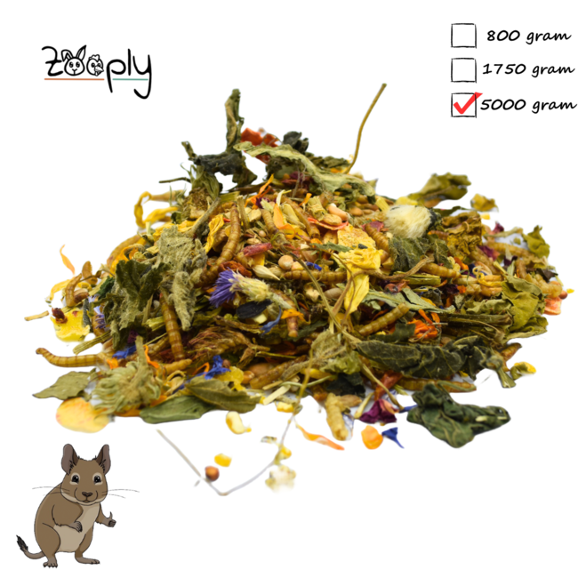 Zooply Degoo Food - Special food for degus - Bulk packaging - 5 kg