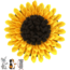 Snuffle mat in sunflower shape - Enrichment toy for rabbits and rodents - Ø30 cm - Yellow / Brown