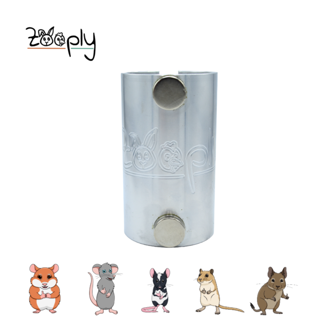 Zooply Aluminium drinking bottle holder with magnets - Specially for a rodent terrarium