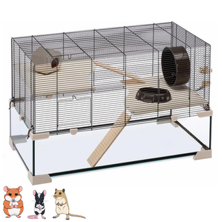 Ferplast Rodent Cage Karat 100 Black|Transparent 98.5x50.5x61.5