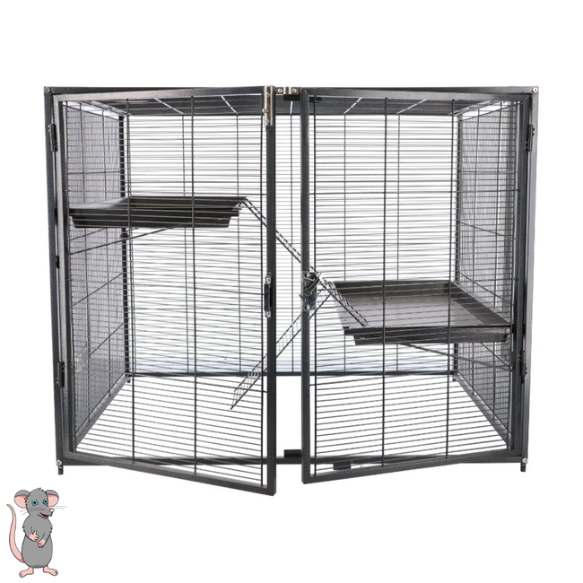 Rat Cage Animal Home Penthouse Top Anthracite 93.5x63x76 cm