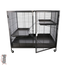 Large rat or ferret cage with multiple levels - Bottom - 93.5 x 63 x 76 cm - Anthracite -