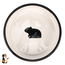Ceramic food bowl for guinea pigs - Ø13cm - Black / White