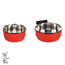 Copy of Eet- en drinkpot Avaro Rond Zwart & Rood & Zilver 13cm L x 15.5cm B x 5.7cm H - 580ml - ∅ 13cm