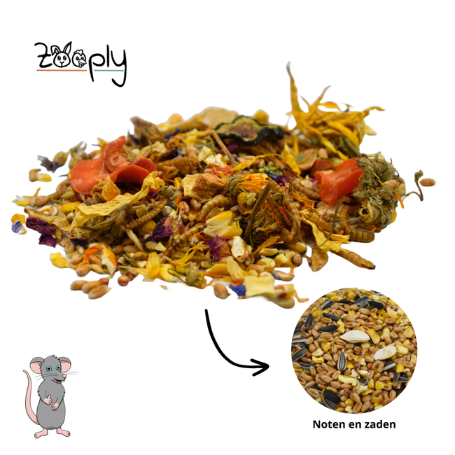 Zooply Rattenvoer - Speciale voeding voor ratten - Kleinverpakking - 600 gram