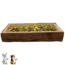 Feeding tray - Rectangular feeding trough for rabbits and guinea pigs - 27 × 5 × 13 cm - Bark wood
