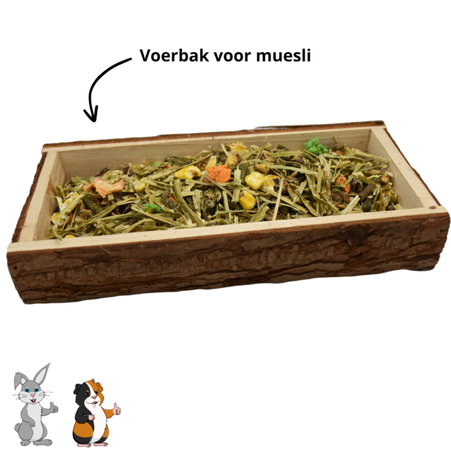 Voerbak - 27 × 5 × 13 cm - Schorshout