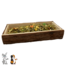 Feeding tray - Rectangular feeding trough for rabbits and guinea pigs - 27 × 5 × 13 cm - Bark wood