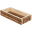 Feeding tray - Rectangular feeding trough for rabbits and guinea pigs - 27 × 5 × 13 cm - Bark wood