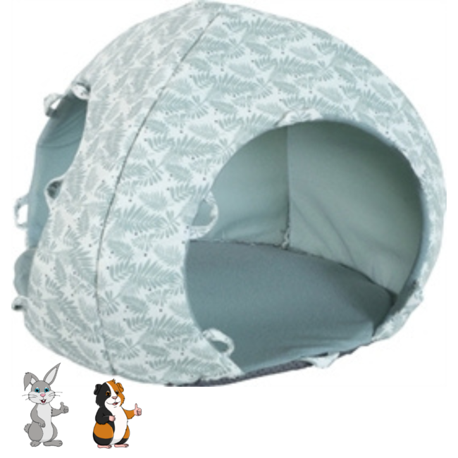 Neolife Igloo - Igloo for rabbits and rodents - Expandable with tunnel - 30 x 30 x 25 cm - Green