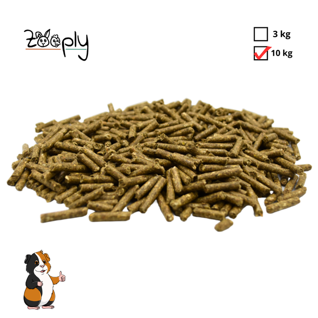 Zooply Caviavoer - Hoge kwaliteit caviavoer met kruiden en vitamine C - In plastic zak verpakt - 10 kg