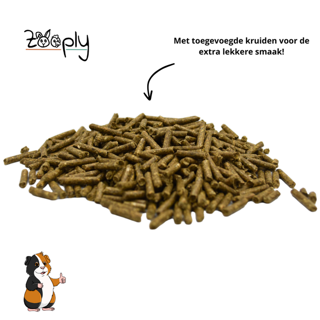 Zooply Caviavoer - Hoge kwaliteit caviavoer met kruiden en vitamine C - In plastic zak verpakt - 10 kg