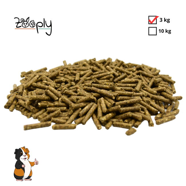 Zooply Caviavoer - Hoge kwaliteit caviavoer met kruiden en vitamine C - In plastic zak verpakt - 3 kg