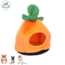 Pumpkin-shaped sleeping house - Soft house for small rodents - 14 x 14 x 14 cm