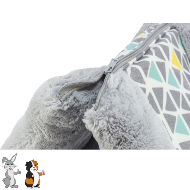 Triangular shelter - Soft house for rabbits and guinea pigs - 44 × 33 × 40 cm - Various colors
