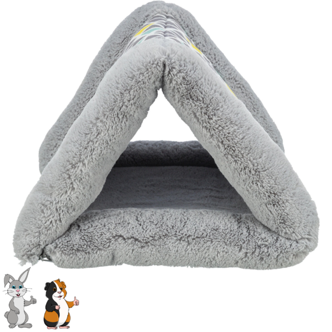 Triangular shelter - Soft house for rabbits and guinea pigs - 44 × 33 × 40 cm - Various colors
