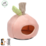 Sleep house in the shape of an apple - Soft house for guinea pigs and rats - 23 x 23 x 21 cm
