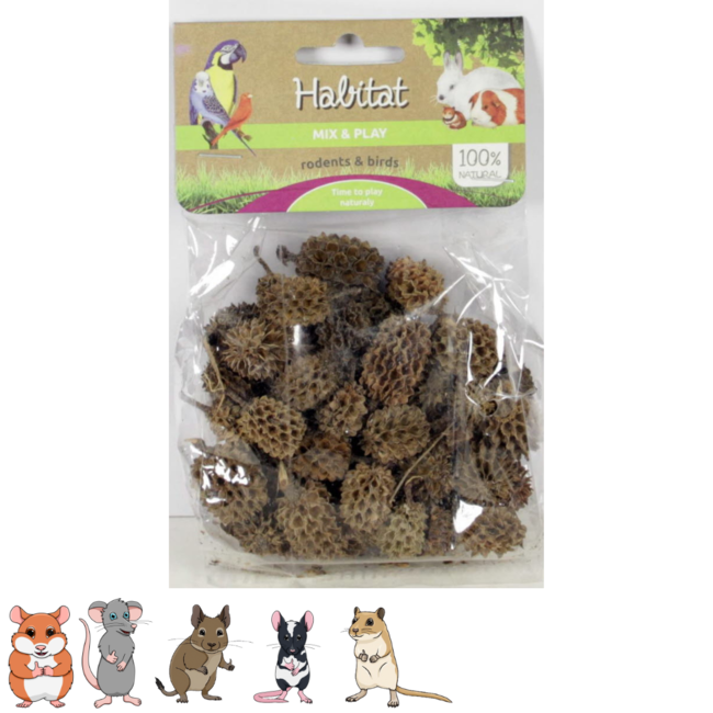 Nut shells for hamsters and other rodents - Perfect for a scaping - 60 grams