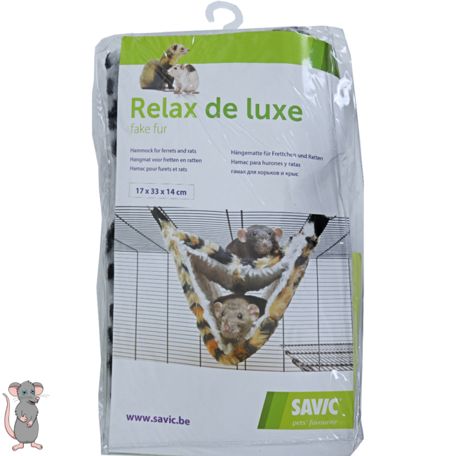 Dubbele hangmat voor ratten en fretten - Luxe - 35x 21 x 21 cm - Panterprint